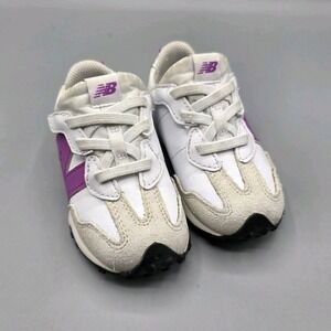New Balance 327 Sneakers Toddler Size 7 White Pink Running Casual Athletic Shoes